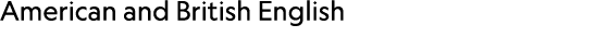 American and British English