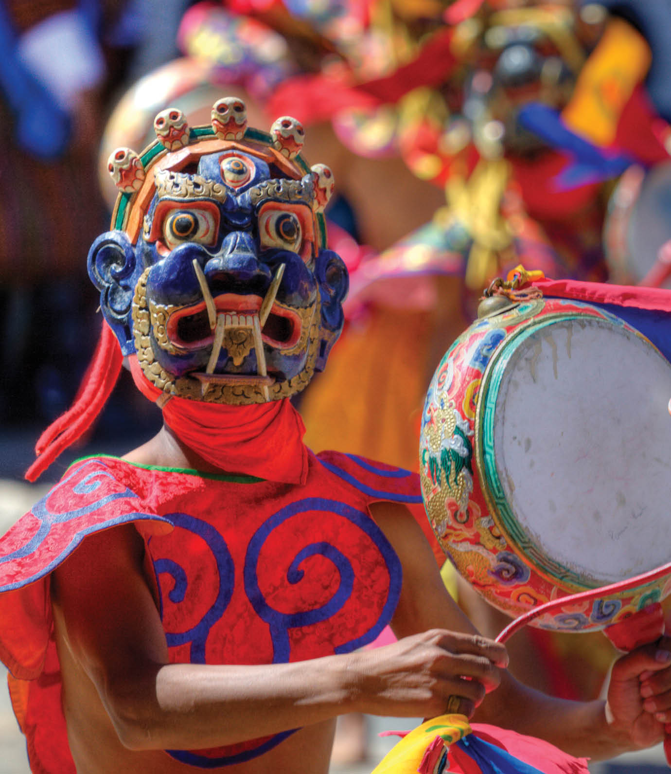 Fierce masked deities recreate myths of Himalayan Buddhism at tsechu festivals 